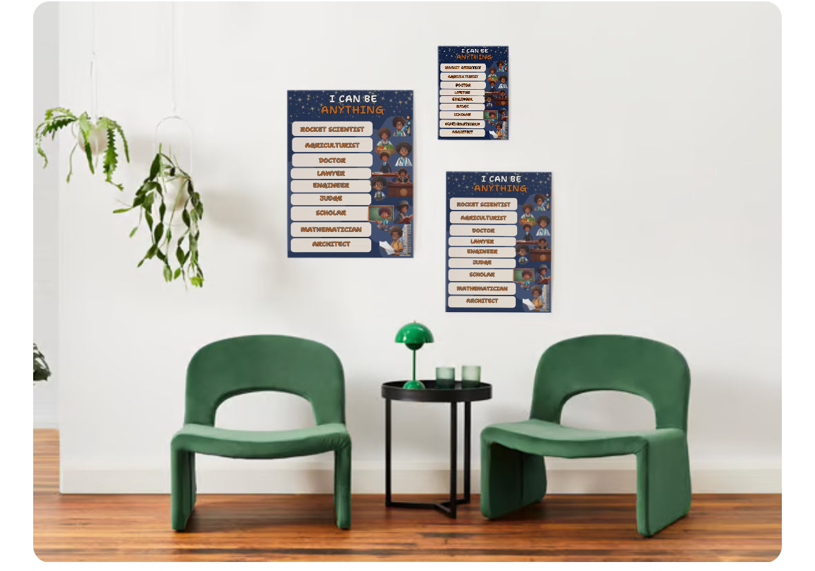 Poster- PDF Digital Download Black Boys Can Be Anything