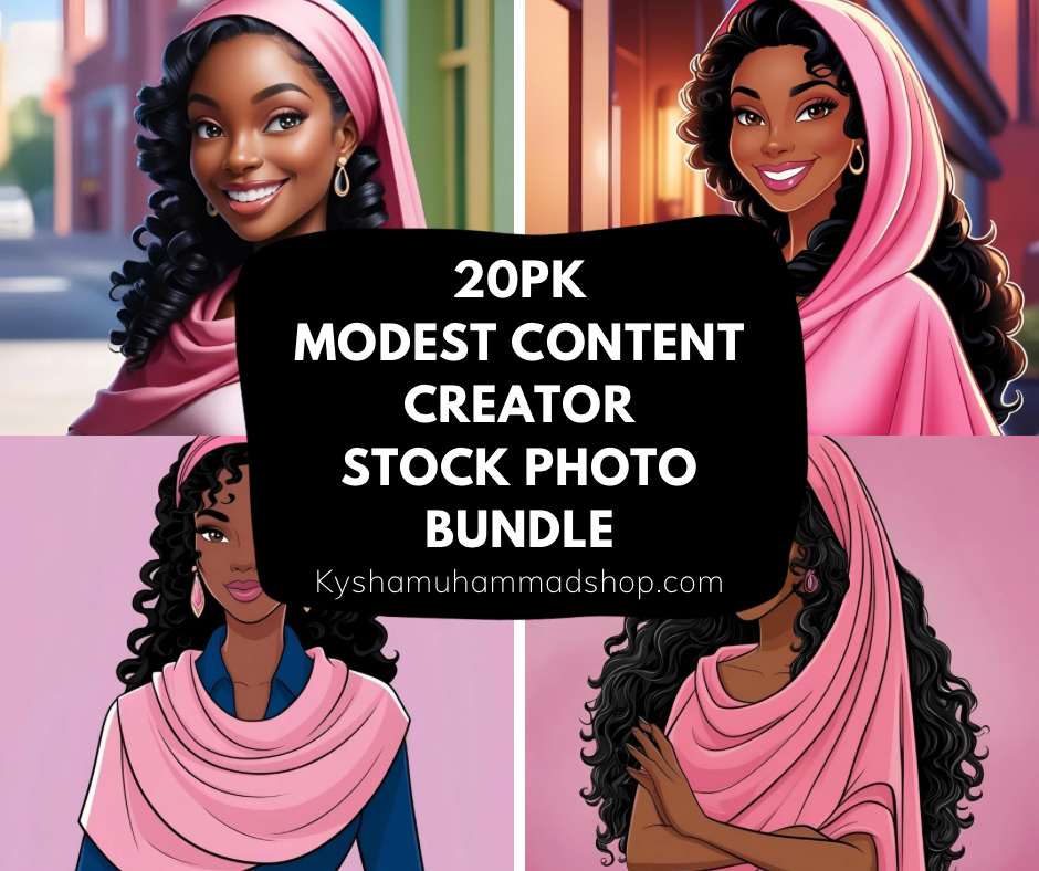 Modest Content Creator 20 Pack Stock Photos
